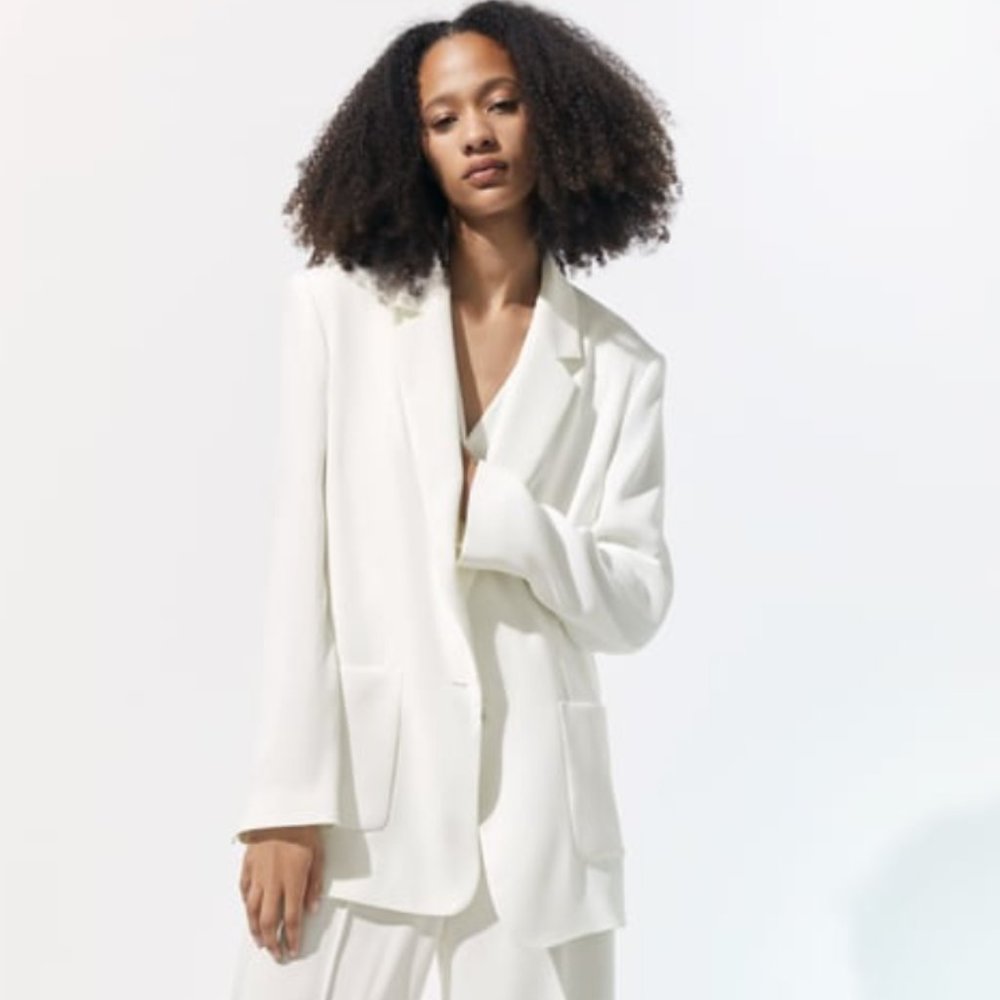 NWT Zara Oversized White Blazer